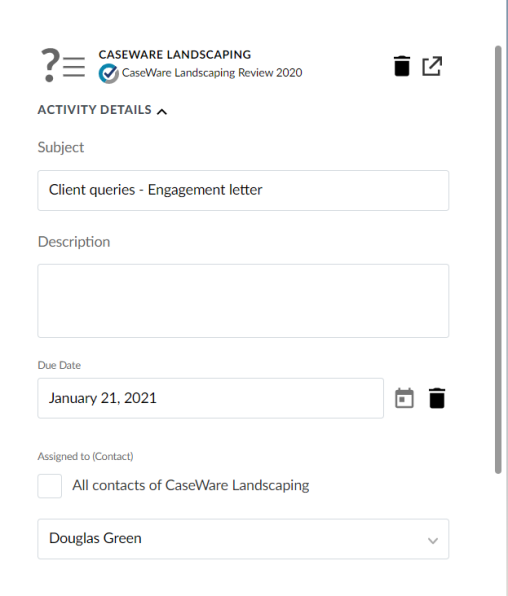 A query job card.
