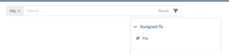 Use the filter to see only the Tasks assigned to you