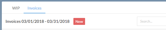 The Invoices tab.