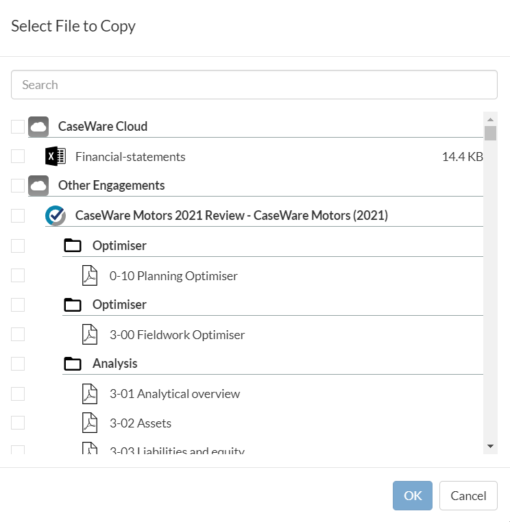 The Select File to Copy dialog.