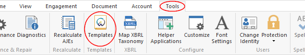 Templates ribbon icon