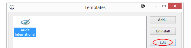 Templates menu