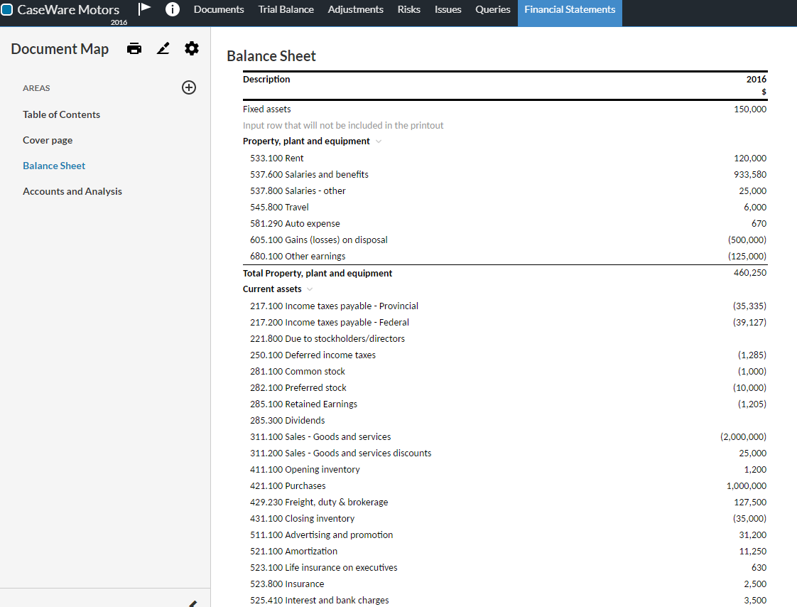Rows that will not print display in gray.