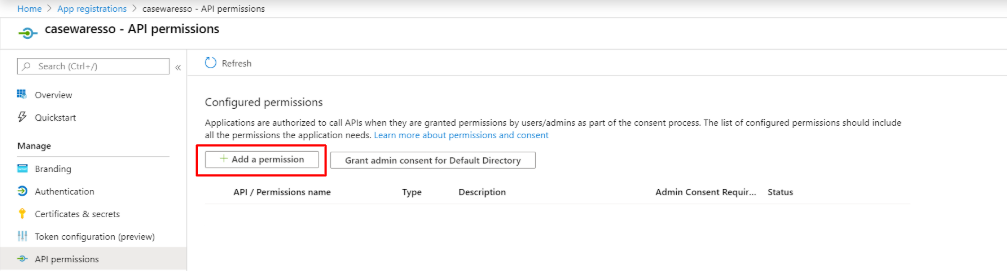Select Add a permission.
